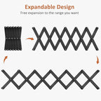 Accordion Wall Hanger, Hat Rack for Wall with 20 Coat Hooks, Expandable Hat Hangers Organizer, Vintage Decorative Coat Rack Wall Mount for Purse, Mug(Black)