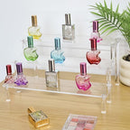 Acrylic Display Risers,Clear Risers Perfume Organizer Stand, 3 Tiered Cupcake Shelf Stand Holder,9 Inch,DIY
