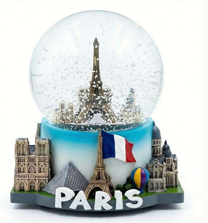 Paris Musical Snow Globe (Color)