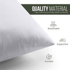 Utopia Bedding Throw Pillows (Set of 1, White) – 24 x 24 Inches Down Alternative Pillows for Bed, Sofa, and Couch - Fluffy Decorative Stuffer Pillow for Indoors & Outdoors