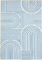 Lahome Abstract Washable Area Rugs 5x7, Soft Blue Rugs for Living Room Ultra-Thin Non-Shedding Bedroom Rug, Modern Throw Rug Large Carpet for Dining Room Classroom Office(5'x7',Blue/White)