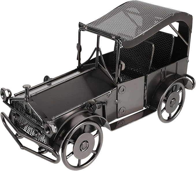 Metal Antique Car Model: Collectible Vintage Vehicle Collections Ornament - Tabletop Art Display Car Decor for Bar Home Interior Scene