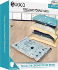 Travel Vacuum Storage Bags with Electric Pump, Space Saver Seal Compression Packing Bags for Clothing Bedding Comforters Blankets Pillows Clothes, 10 Medium