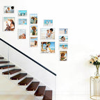 15 Pack Picture Frames Collage Wall Decor, White Frame Set with 3pcs 8x10, 6pcs 5x7, 6pcs 4x6 for Gallery Display, Wall Mounting & Tabletop, Bulk Photo Frames for Living Room Decor