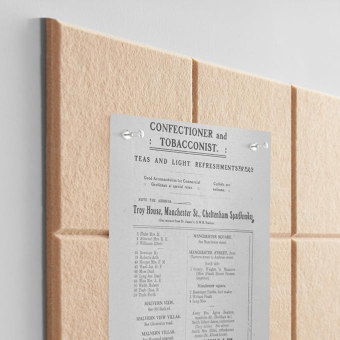 TSJOFFICE Large Cork Board for Wall - 48" x 36" Bulletin Board with 50 Pushpins for Office Decor, Pin Board 12 Pack Felt Wall Tiles with Safe Removable Adhesive Tabs, Corkboard for Home - Cinnamon