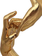 Golden Hands Sculpture Elegant Resin Home Decor Hands Statues Versatile Love Ornament,Perfect for Bedroom, Office Desktop, Cabinets,Wedding (Hold Hands)