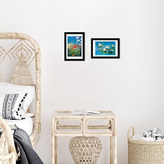 Rempry 4x6 Picture Frame, Display Pictures 3.5x5 with Mat or 4x6 Without Mat, Wall Hanging or Tabletop Photo Frame with Shatter Resistant Plexiglass, Black, 1 Pack