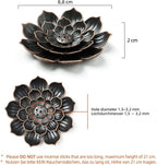 GARMOLY 3 Pack Brass Lotus Incense Holder, Incense Sticks Burner, Incense Ash Catcher