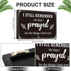 I Still Remember The Days I Prayed Sign Inspirational Table Blessed Signs Living Room Decor Wood Table Centerpieces Box Signs Farmhouse Decor House Prayer Wooden Rustic Gift for Bedroom Shelf(Black)