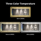 LOAAO 84"X40" LED Bathroom Mirror with Lights, Anti-Fog, Dimmable, Backlit + Front Lit, Lighted Bathroom Vanity Mirror for Wall, Memory Function, Tempered Glass, Shatter-Proof, ETL Listed