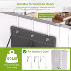 VERONLY Over the Door Shoe Organizer, Hanging Shoe Rack for Closet with 16-20 Pairs Capacity, Foldable Storage for Shoes, Boots, Sneakers, for Dorm Room, Apartment, Small Spaces（Black