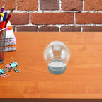 2pcs Glass Snow Globes: Clear Fillable Snow Water Globe Rubber Base Candy Bottle Jar for DIY Craft Home Christmas Winter Decoration 65mm