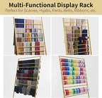 Scarf Organizer, Scarf Display Stand, 10 Tier Metal Scarf Holder Organizer, Floor-standing Scarf Rack for Commercial or Home, Hijab Stand RackTies Belt Pants Hanging Rack