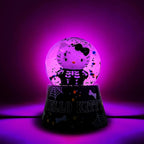Sanrio Hello Kitty Black Skeleton Mini Light-Up Snow Globe with Swirling Glitter Display | 3 Inches Tall