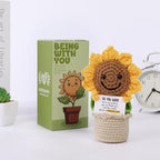 Valentines gift, Handmade Crochet Flowers Sunflower, Emotional Positive Support Crochet, Crochet Toy Doll, Mothers Day, Birthday Gifts for Moms, Home Decor, Gifts for Mom with Gift Box(To My Wife)