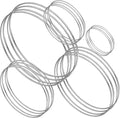 Patelai 20 Pcs Metal Rings for Crafts Dream Catcher Rings, Macrame Hoops for DIY, 5 Sizes Metal Floral Hoop for Floral Macrame Wall Hanging Dream Catcher and Crafts (Silver)