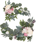 Decorative Arch Flowers for Wedding, 2pcs Hanging Flowers Swag, Wedding Arch Flowers, Artificial Floral Swags for Door Party Wall Home