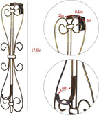 ShangTianFeng Wreath Hangers for Front Door, Vintage Metal Wreath Hanger, 17.9" Elegant Door Hanger, Door Wreath Hanger for Easter Christmas Halloween Fall Decoration, Welcome Sign Wreath Hangers