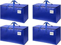 Moving Bags with Zipper - Extra Large Space Saving Totes for Storage, Heavy-Duty Tool Bag with Carrying Handles, Ideal for Camping & Travel, Tag Pocket Included
