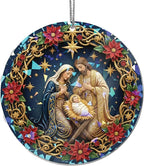 Nativity Christmas Ornament 2025 - Christian Christmas Ornaments – Religious Oranament – Christmas Tree Ornament – Religious Holiday Keepsake Gift