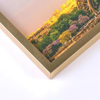 upsimples 8x10 Picture Frame Set of 3, Made of High Definition Glass for 8 x 10, Wall and Tabletop Display Thin Border Photo Frames for Home Decor, Gold