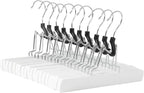 Amazon Basics Wooden Pants Hangers - White, (Pack of 60)