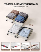 Travel Vacuum Seal Bags for Clothing with Rechargeable Cordless Pump, VINTAR 16 Pack (4J+4L+4M+4S) Carry-on Size Space Saver Vacuum Storage Bags, Compression Packing Bags for Luggage and Suitcase