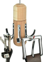 HANGERWORLD 2 Pack Cedar Rotating Belt Organizer Rack Hanger Closet Storage for Belts and Ties