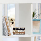 Decorative Books for Home Decor, Rustic Wood Book Stack for Table Decor, Our Life Our Story Our Home Decoration Books for Living Room Bookshelf, Farmhouse Stacked Books Decoration (L57)