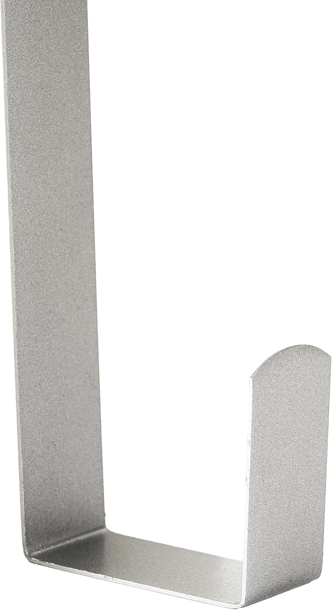 Wreath Hanger for Front Door, Slim Over The Door Hook, Easy to Use and Reusable Holiday Wreath Holder for Christmas, Thanksgiving, Halloween and Daily Décor (12" Silver, 2)