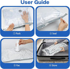 Vacuum Seal Bags For Clothing Travel With Wireless Electric Pump，15 Combo Space Saver Vacuum Storage Bags In 3 Combo Sizes，Compression Travel Packing For Luggage,Ideal For Air Planes, Apartments