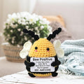 Emotional Crochet Bee Gifts, Affiramation Cheer Up Gifts for Her Birthday White Elephant, Romantic I Love You for Grandma Sister Friend Coworker