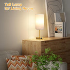 Dicoool Touch Bedside Table Lamp with USB - 3 Way Dimmable Gold Lamp for Bedroom Nightstand, Desk Lamp with Charging Station for Dorm, Office, Kids Room, Living Room