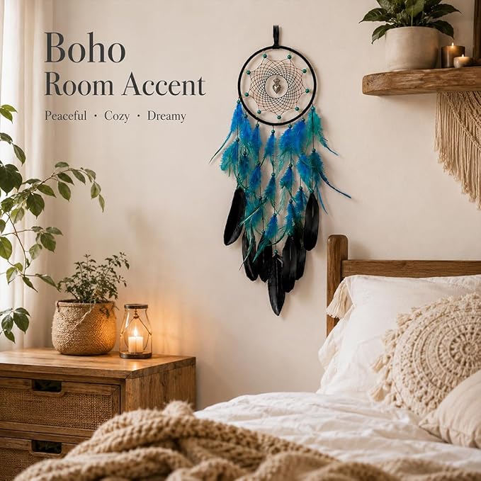 Dream Catchers Luminous Dream Catcher for Boys Girls Kids Bedroom Handmade Feather Decor Wall Hanging Gift