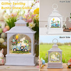 Easter Truck Snow Globe, 6H Timer Easter Snow Globe Glitter Bunny Spring Decor Easter Decorations (Bunny Truck)