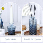 Glass Blue Bud Vases Set of 12, Mini Flower Vase for Centerpieces, Small Glass Vases in Bulk for Bridal Shower Decorations, Vintage Vase for Wedding, Party, Graduation, Home Table Décor