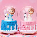 Snow Globe, Princess Snow Globes for Girls, 3.14 Inch Music Snowglobe with Automatic Snowflakes, Christmas Birthday Princess Gifts for 6 7 8 9 10 11 12+ Year Old Girls Kids (Pink)
