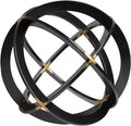 Decorative Sphere for Home Decor - Black & Gold, Hand Painted, Modern Decorative Balls for Living Room, Bedroom, Kitchen, Bathroom, Office - Table Decorative Orbs for Centerpiece