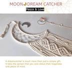 Dream Catchers, Moon Dream Catcher with Lights-Macrame Dreamcatcher Bedroom Wall Decor,Dream Catcher Girls Room Decor Teenager,Moon Gifts Dream Catchers for Boys Mom Women-Catcher Boho Wall Decor