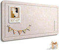 Large Bulletin Board, 35 X 17 Inches Felt Cork Board with 40 Pushpins, Foldable Felt Notice Pin Board Photo Display Board with Self-Adhesive Tape for Office Home School (Oatmeal, 35x17 inch)