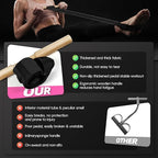 Pedal Resistance Bands with Handles, Upgrade Adjustable Manual Tension Training Pedal, Fabric Resistance Band with Wood Handles, Multifunction Fitness Bands for Abdomen, Waist, Arm, Leg