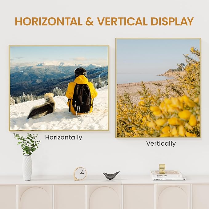 24x28 Aluminum Metal Picture Frame,Tempered Glass Gold Photo Frame 24x28 for Family Photo,Posters,Art,Document to Wall Mount Horizontally or Vertically