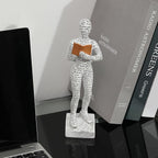 GRAPMKTG Home Decor Pulp Reading Women Thinker Statue Aesthetic Sculpture Room Decor Modern Abstract Decoration on Shelf Table Desk for Living Room Office Bedroom J