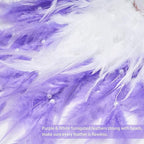 Pretty Jolly Fairy Purple Tree of Life Dream Catcher Wall Decor with Healing Crystal Stone Handmade Feather Dream Catchers Decoration Wall Hanging Ornaments for Bedroom Wedding Party Home Decor-25.6"