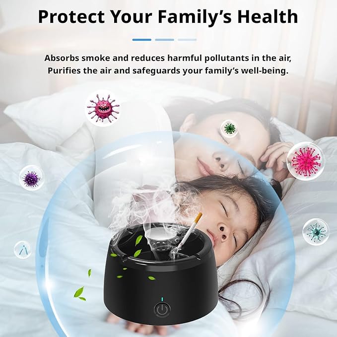 Smokeless Ashtrays for Cigarettes Indoor,Smokeless Ash tray for Home,smoke buddy Air Purifier,smoke eaters for cigarette smoke