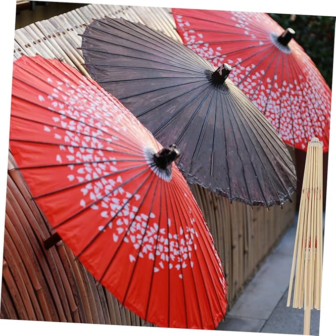 Hemobllo 2Pcs Oiled Paper Umbrella Frames Classical Parasol Skeleton Kits for DIY Home Decoration Wedding Stage Props Photo Shoot Holiday