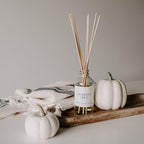 Sweet Water Decor Pumpkin Spice Reed Diffuser Set - Pumpkin, Cloves, Cinnamon, and Vanilla Fall Scented Diffusers - Scent Diffusers for Home, Long Lasting Fragrance, Made in the USA