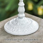 Wreath Stands for Display, White Metal Wreath Holder Stand, Standing Wreath Hanger with Wrought Iron Base, Adjustable Tabletop Display Stand for Christmas and New Year Wreath, Wedding Party Decor