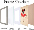 11x17 Picture Frames Grey Woodgrain,11X17 Display Picture 9x15 Pictures with Mat or 11x17 without Mat, 11 by 17 Collage Frames for Wall or Tabletop, Perfect for Home Décor and Gifts