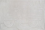 Modern Indoor Rug Orbit 2x3 Area Rugs for Living Room Luxury Kitchen Bedroom Durable Soft Geometric Durable Low and High Pile Stain Resistant Non Shedding Area Carpet 2x3